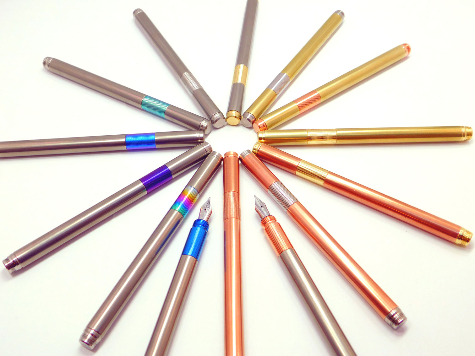 Titanium copper brass click pens, custom metal machined pens, EDC – The ...